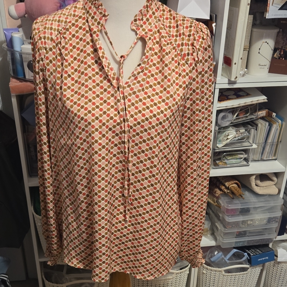Geometric Print Women's Top